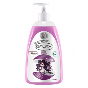 Skystas  muilas GALAX " Juodoji orchidėja"  500g. su dozatoriumi.